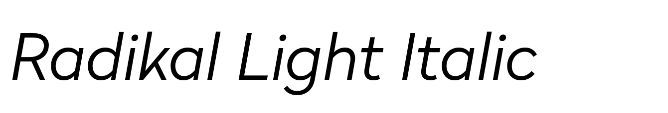 Radikal Light Italic